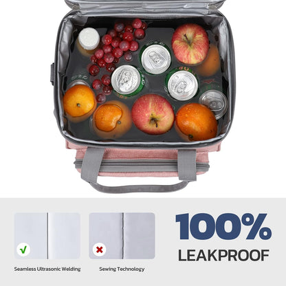 23L Insulated Lunch Box, Expandable Double Deck Cooler Bag