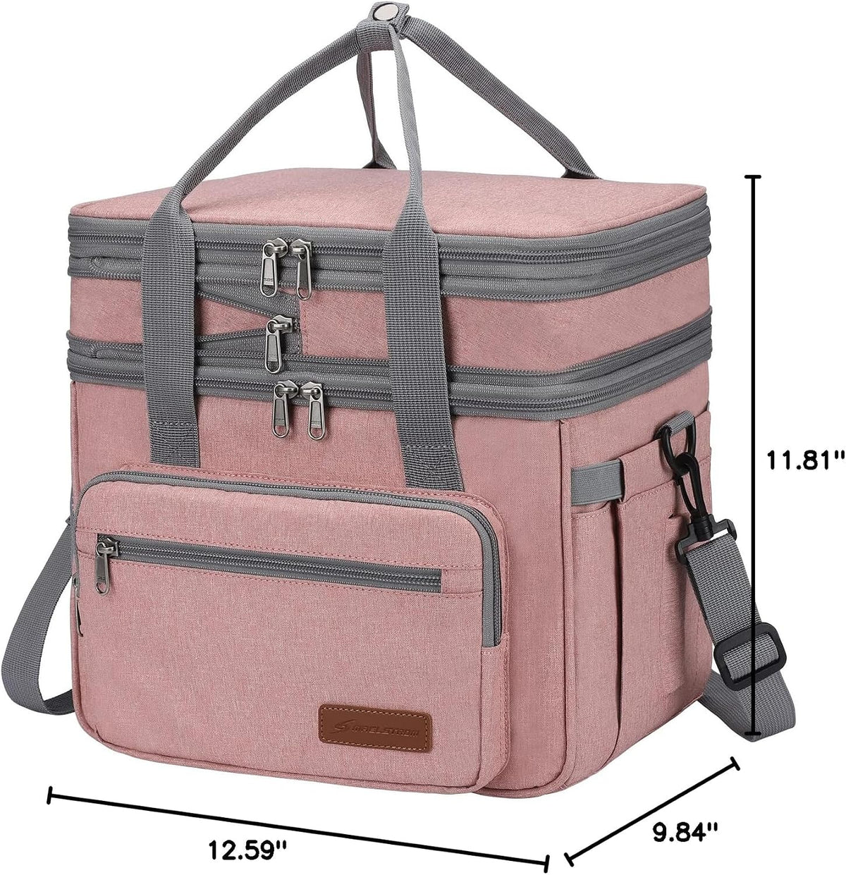 23L Insulated Lunch Box, Expandable Double Deck Cooler Bag