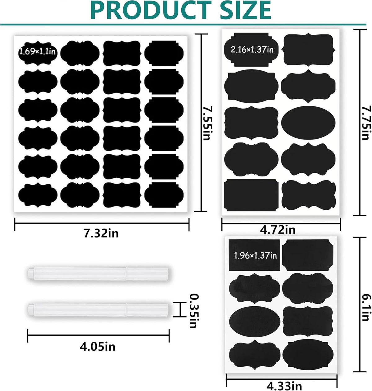 244pcs Chalkboard Labels Bulk with 2 Chalk Marker, Labels for Jars | Erasable Reusable labels for Jars, Craft Rooms,Storage, Pantry Containers and Storage Bin Organize Your Home Kitchen