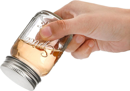 30 Pack 4 Oz Glass Mason Spice Jar with Shaker Lids& Labels, Empty Spice Bottle Mini Mason Jars with Airtight Metal Caps and Collapsible Funnel for Herbs & Spices