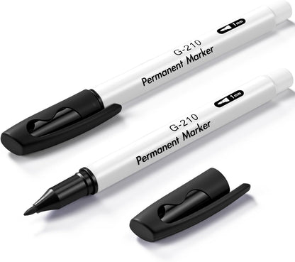 2 Pcs Freezer Permanent Marker Waterproof Pen, Black