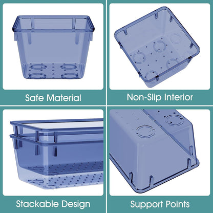 25 PCS Clear Plastic Drawer Organizer, Makeup Organizers and Storage Bins