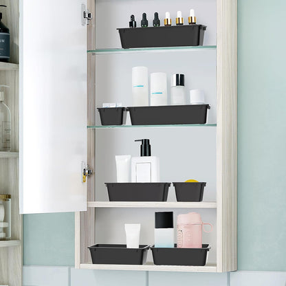 25 PCS Clear Plastic Drawer Organizer, Makeup Organizers and Storage Bins