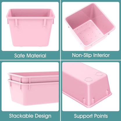25 PCS Clear Plastic Drawer Organizer, Makeup Organizers and Storage Bins