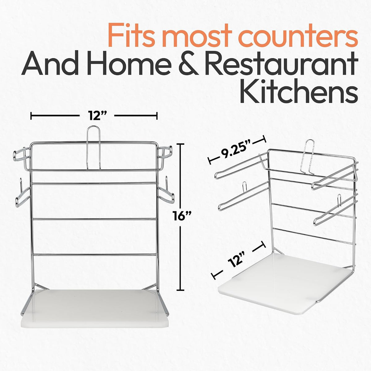 Grocery Bag Holder | 2-Pack | T-Shirt Bag Holder Stand for Plastic Bags with Handles | Organizer for Retail Stores, Supermarkets, Grocery Stores & Restaurants