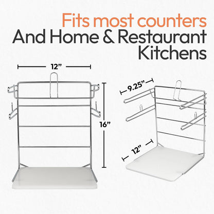 Grocery Bag Holder | 2-Pack | T-Shirt Bag Holder Stand for Plastic Bags with Handles | Organizer for Retail Stores, Supermarkets, Grocery Stores & Restaurants