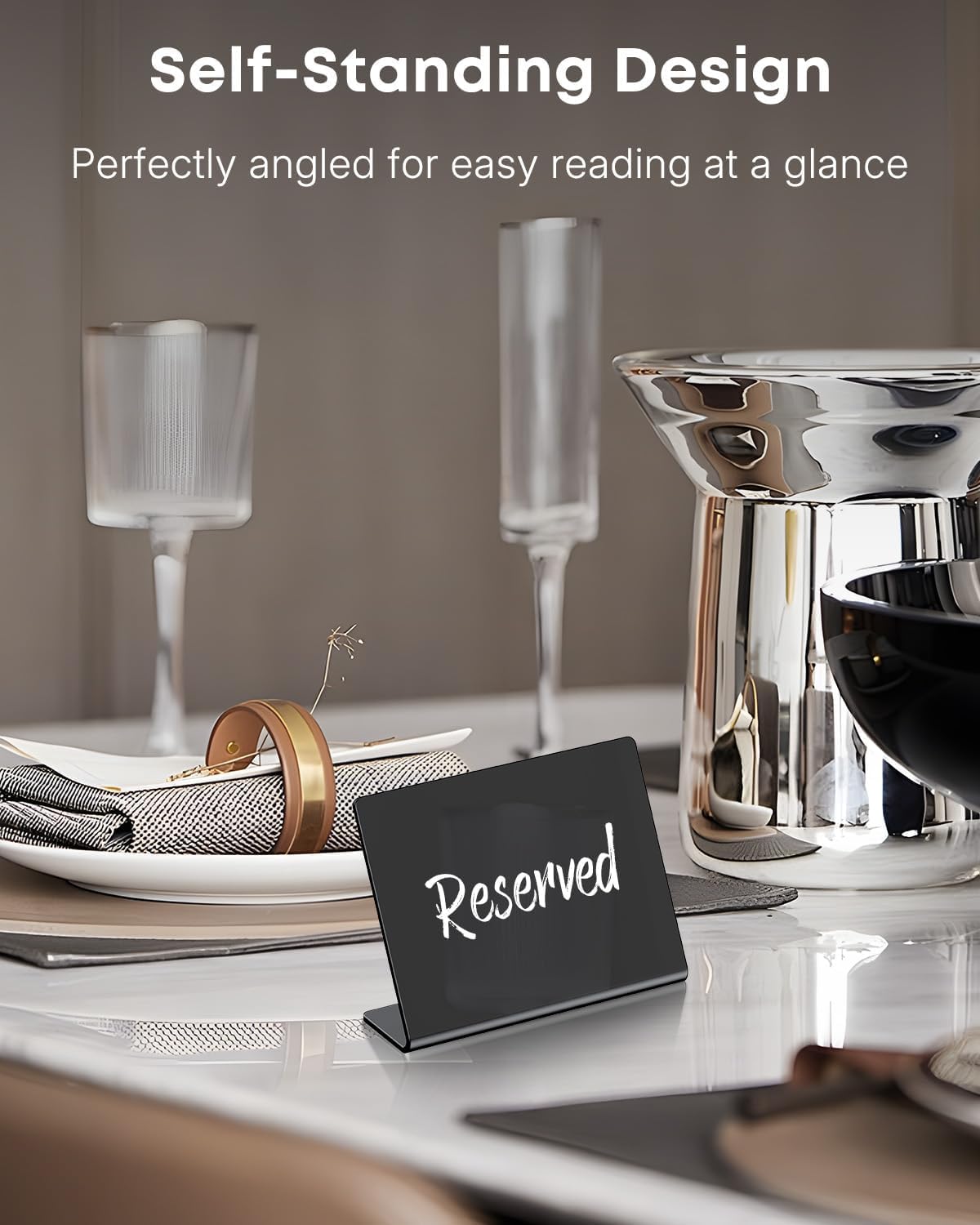 20 Pack Mini Chalkboard Signs for Party Buffet Tables | 20 reusable matte PVC mini chalkboard signs with chalk markers label food, tables and place settings for parties.