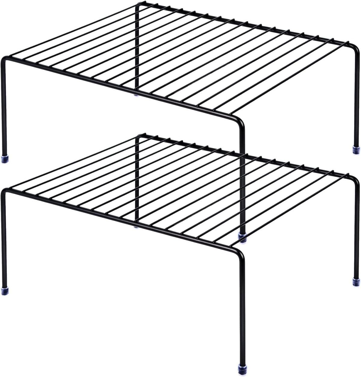 Medium (13.1 x 10.2 Inch) Cabinet Storage Shelf Rack, Shelves，Kitchen Counter and Cabinet Shelf, Storage Rack Organizer for Fridge, Cabinet, Bathroom Cupboard& Pantry (4, White)