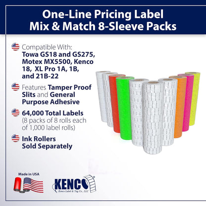Labels to fit: Motex MX5500, Towa GS Series,Halmark Model H, 18-8,000 Labels (Expiration Date)