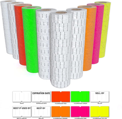 Labels to fit: Motex MX5500, Towa GS Series,Halmark Model H, 18-8,000 Labels (Expiration Date)