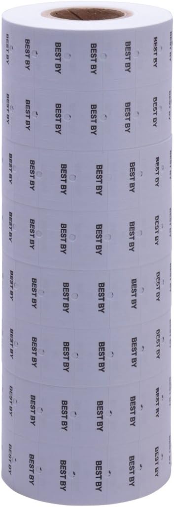 Labels to fit: Motex MX5500, Towa GS Series,Halmark Model H, 18-8,000 Labels (Expiration Date)