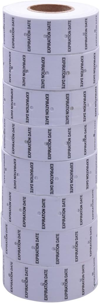 Labels to fit: Motex MX5500, Towa GS Series,Halmark Model H, 18-8,000 Labels (Expiration Date)