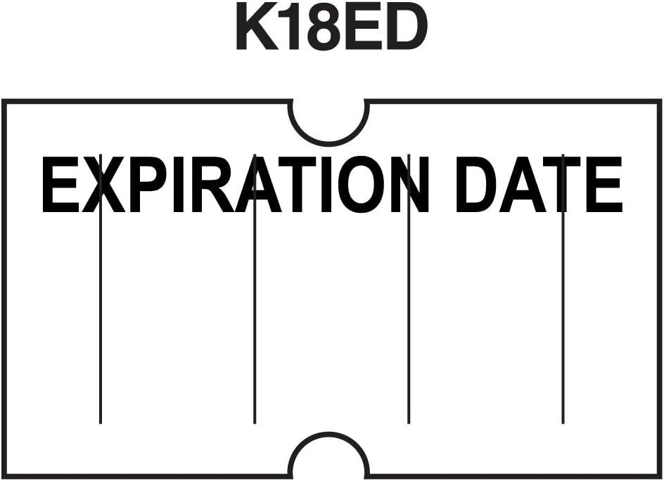 Labels to fit: Motex MX5500, Towa GS Series,Halmark Model H, 18-8,000 Labels (Expiration Date)