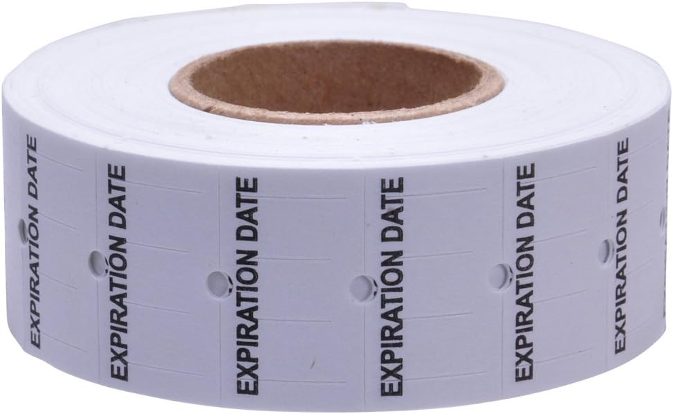 Labels to fit: Motex MX5500, Towa GS Series,Halmark Model H, 18-8,000 Labels (Expiration Date)
