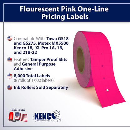 Labels to fit: Motex MX5500, Towa GS Series,Halmark Model H, 18-8,000 Labels (Expiration Date)