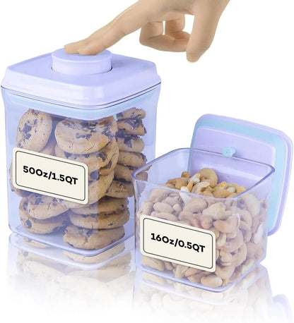 Bop Top Airtight Food Storage Containers | Pop-Top Lid | 2 Cups / 16 Oz | kitchen canister set, for flour, sugar, snacks, pasta, baking