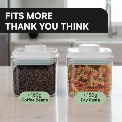 Bop Top Airtight Food Storage Containers | Pop-Top Lid | 2 Cups / 16 Oz | kitchen canister set, for flour, sugar, snacks, pasta, baking