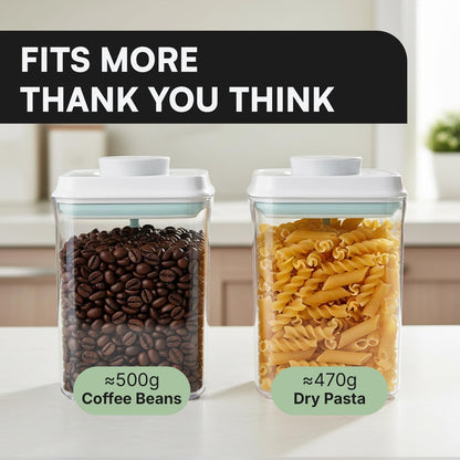 Bop Top Airtight Food Storage Containers | Pop-Top Lid | 2 Cups / 16 Oz | kitchen canister set, for flour, sugar, snacks, pasta, baking