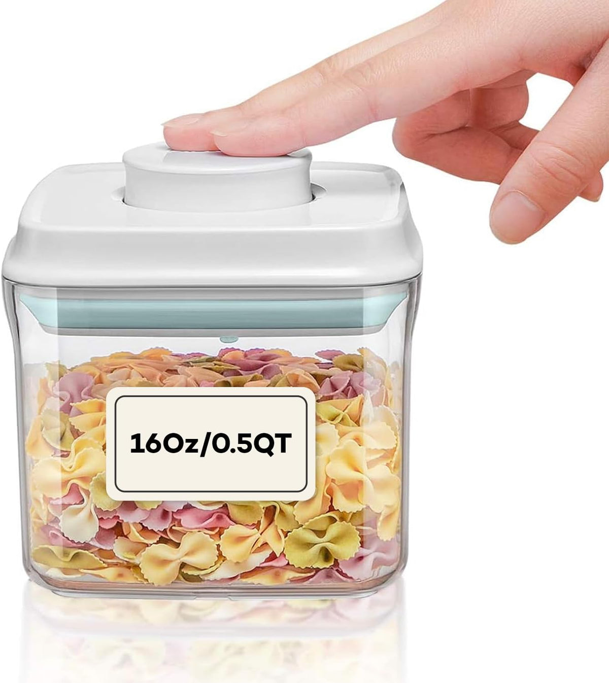 Bop Top Airtight Food Storage Containers | Pop-Top Lid | 2 Cups / 16 Oz | kitchen canister set, for flour, sugar, snacks, pasta, baking