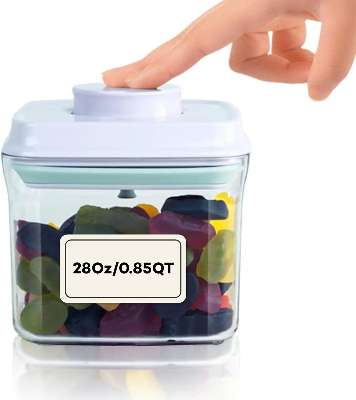 Bop Top Airtight Food Storage Containers | Pop-Top Lid | 2 Cups / 16 Oz | kitchen canister set, for flour, sugar, snacks, pasta, baking