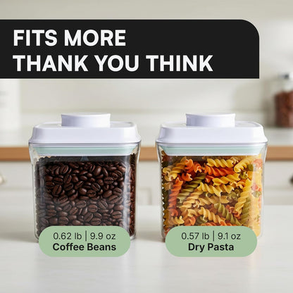 Bop Top Airtight Food Storage Containers | Pop-Top Lid | 2 Cups / 16 Oz | kitchen canister set, for flour, sugar, snacks, pasta, baking