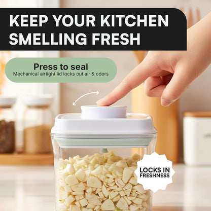 Bop Top Airtight Food Storage Containers | Pop-Top Lid | 2 Cups / 16 Oz | kitchen canister set, for flour, sugar, snacks, pasta, baking