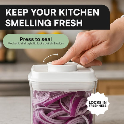 Bop Top Airtight Food Storage Containers | Pop-Top Lid | 2 Cups / 16 Oz | kitchen canister set, for flour, sugar, snacks, pasta, baking