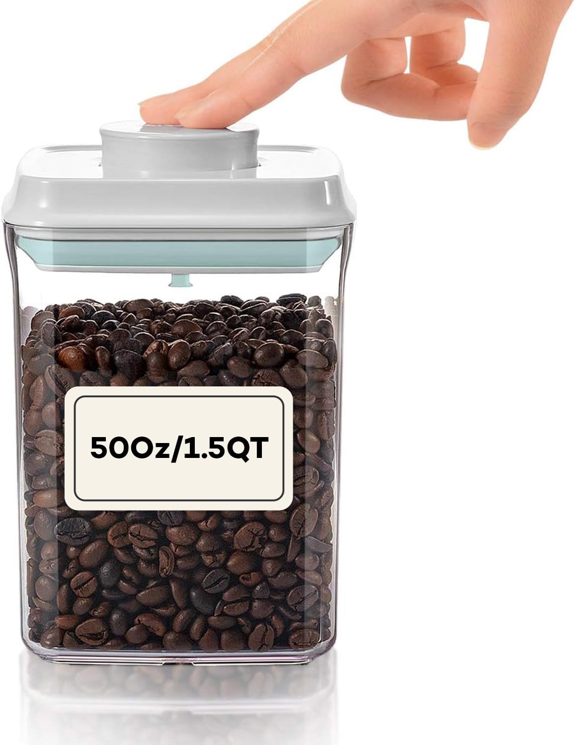 Bop Top Airtight Food Storage Containers | Pop-Top Lid | 2 Cups / 16 Oz | kitchen canister set, for flour, sugar, snacks, pasta, baking