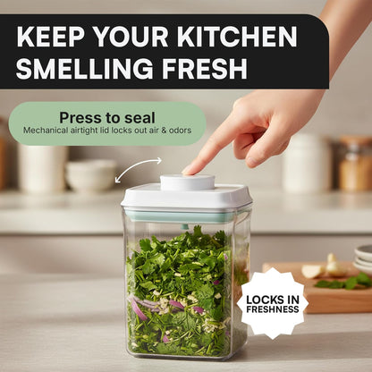 Bop Top Airtight Food Storage Containers | Pop-Top Lid | 2 Cups / 16 Oz | kitchen canister set, for flour, sugar, snacks, pasta, baking