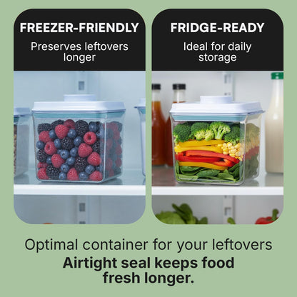 Bop Top Airtight Food Storage Containers | Pop-Top Lid | 2 Cups / 16 Oz | kitchen canister set, for flour, sugar, snacks, pasta, baking
