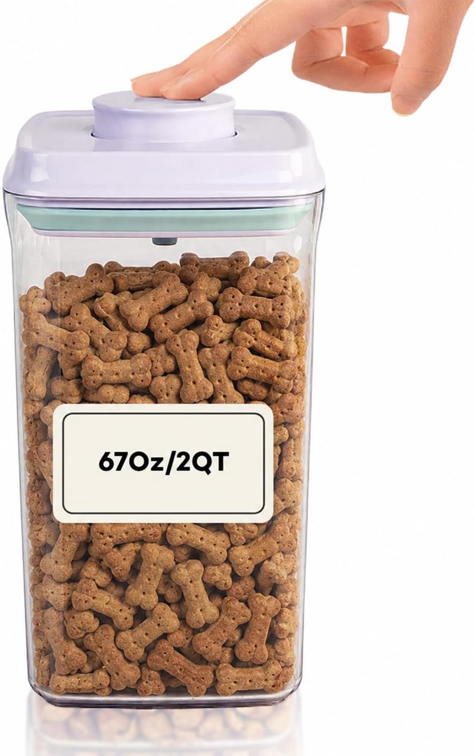 Bop Top Airtight Food Storage Containers | Pop-Top Lid | 2 Cups / 16 Oz | kitchen canister set, for flour, sugar, snacks, pasta, baking