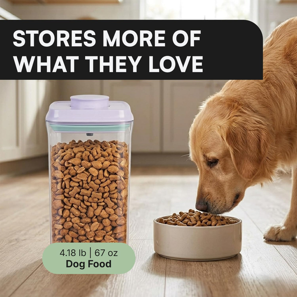 Bop Top Airtight Food Storage Containers | Pop-Top Lid | 2 Cups / 16 Oz | kitchen canister set, for flour, sugar, snacks, pasta, baking