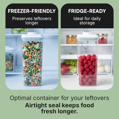 Bop Top Airtight Food Storage Containers | Pop-Top Lid | 2 Cups / 16 Oz | kitchen canister set, for flour, sugar, snacks, pasta, baking