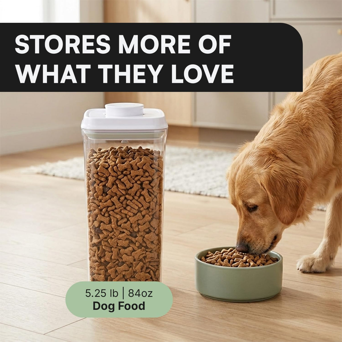 Bop Top Airtight Food Storage Containers | Pop-Top Lid | 2 Cups / 16 Oz | kitchen canister set, for flour, sugar, snacks, pasta, baking