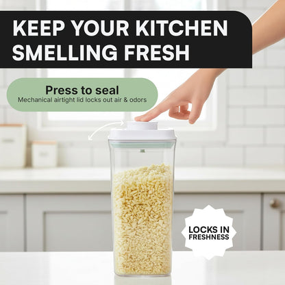 Bop Top Airtight Food Storage Containers | Pop-Top Lid | 2 Cups / 16 Oz | kitchen canister set, for flour, sugar, snacks, pasta, baking