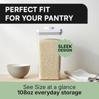 Bop Top Airtight Food Storage Containers | Pop-Top Lid | 2 Cups / 16 Oz | kitchen canister set, for flour, sugar, snacks, pasta, baking
