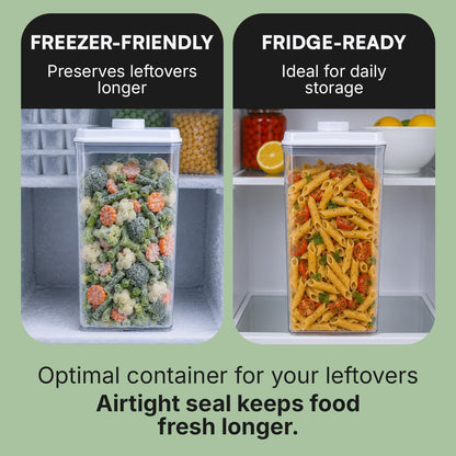 Bop Top Airtight Food Storage Containers | Pop-Top Lid | 2 Cups / 16 Oz | kitchen canister set, for flour, sugar, snacks, pasta, baking