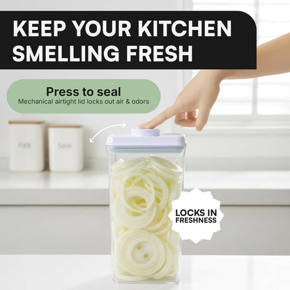 Bop Top Airtight Food Storage Containers | Pop-Top Lid | 2 Cups / 16 Oz | kitchen canister set, for flour, sugar, snacks, pasta, baking
