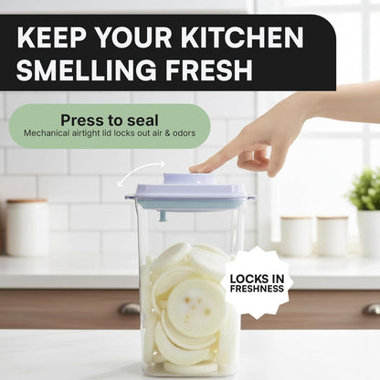 Bop Top Airtight Food Storage Containers | Pop-Top Lid | 2 Cups / 16 Oz | kitchen canister set, for flour, sugar, snacks, pasta, baking