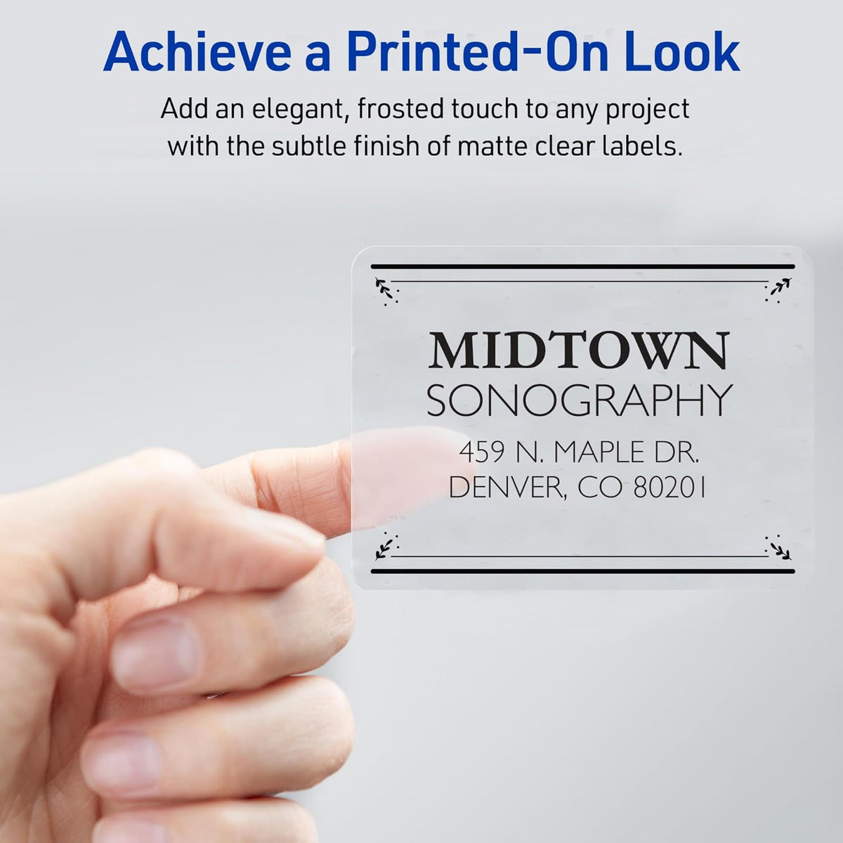 Printable Shipping Labels with Sure Feed, 2" x 4" Customizable Stickers, Matte Clear, 250 Blank Mailing Labels, Great for Mailing, Shipping, and More (8663)