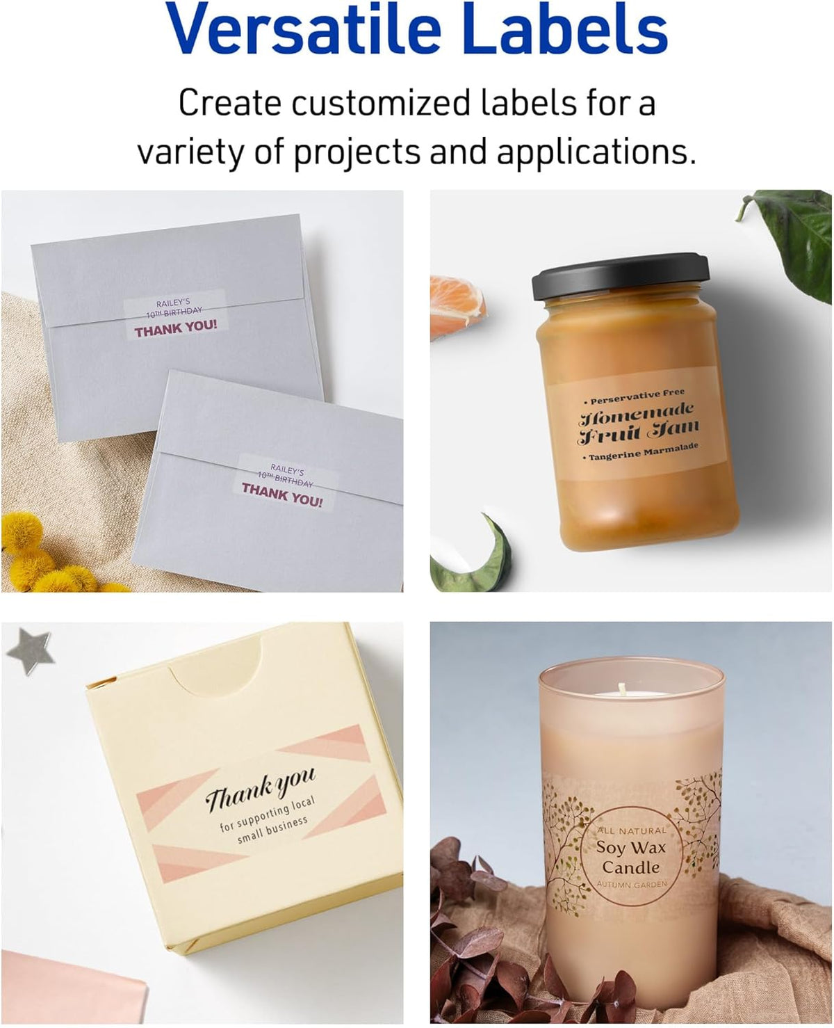 Printable Shipping Labels with Sure Feed, 2" x 4" Customizable Stickers, Matte Clear, 250 Blank Mailing Labels, Great for Mailing, Shipping, and More (8663)