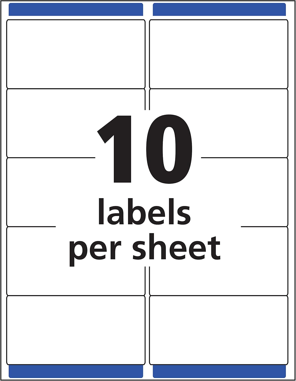 Printable Shipping Labels with Sure Feed, 2" x 4" Customizable Stickers, Matte Clear, 250 Blank Mailing Labels, Great for Mailing, Shipping, and More (8663)