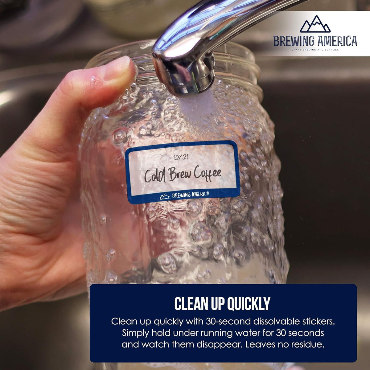 Dissolvable Food Labels for Canning, Pantry, Food Containers, and Mason Jar Food Prep Storage and Organization - Made in USA - Completely Washes Away -250 Labels - 2 Inch Round
