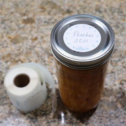 Dissolvable Food Labels for Canning, Pantry, Food Containers, and Mason Jar Food Prep Storage and Organization - Made in USA - Completely Washes Away -250 Labels - 2 Inch Round