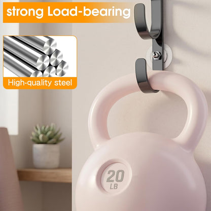 Over The Door Hooks Organizer,Door Hanger with 10 Hooks & 2 Basket