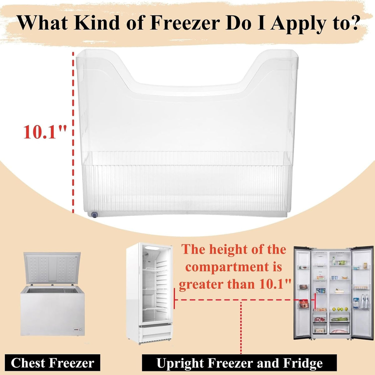 3 Pack Freezer Organizer Bins with Wheels, Clear Plastic Pantry Storage Organizer with Handle, Tall Narrow Kitchen Organization Rolling Bins for Fridge, Cabinet, Bathroom, Under Sink, Office
