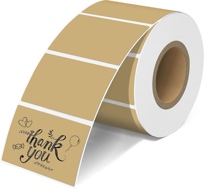2'' Clear Thermal Labels - 500pcs Round Thermal Printer Labels, Waterproof Thermal Printer Stickers for Logo Design, Name/Price Tag, Thanks Card, Address, QR Code, 500 Labels/Roll (Clear)