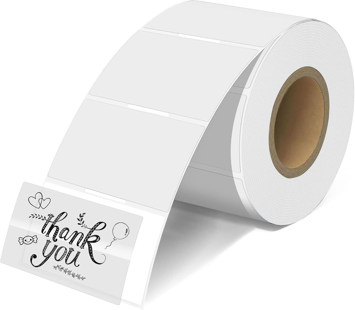 2'' Clear Thermal Labels - 500pcs Round Thermal Printer Labels, Waterproof Thermal Printer Stickers for Logo Design, Name/Price Tag, Thanks Card, Address, QR Code, 500 Labels/Roll (Clear)