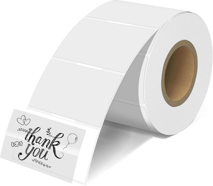 2'' Clear Thermal Labels - 500pcs Round Thermal Printer Labels, Waterproof Thermal Printer Stickers for Logo Design, Name/Price Tag, Thanks Card, Address, QR Code, 500 Labels/Roll (Clear)