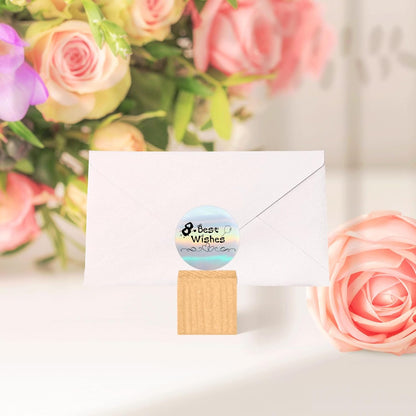 2'' Clear Thermal Labels - 500pcs Round Thermal Printer Labels, Waterproof Thermal Printer Stickers for Logo Design, Name/Price Tag, Thanks Card, Address, QR Code, 500 Labels/Roll (Clear)